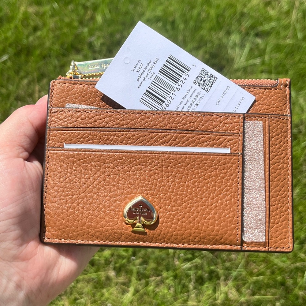 NWT Kate Spade Large Slim Card Holder in Color Warm Ginger